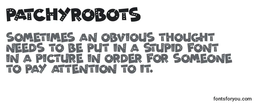 PatchyRobots フォントのレビュー