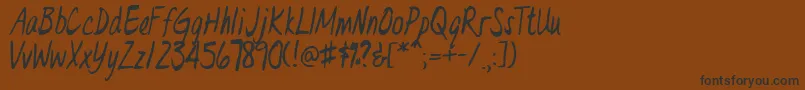 Dr.EveL Font – Black Fonts on Brown Background