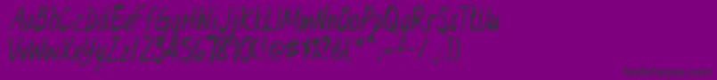 Dr.EveL Font – Black Fonts on Purple Background