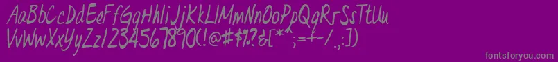 フォントDr.EveL – 紫の背景に灰色の文字