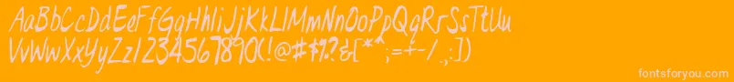 Dr.EveL Font – Pink Fonts on Orange Background