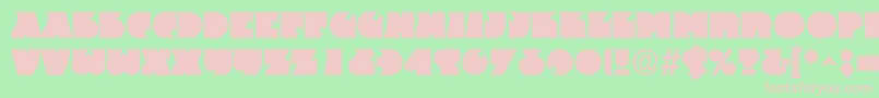 FrantD Font – Pink Fonts on Green Background