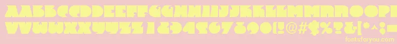 FrantD Font – Yellow Fonts on Pink Background