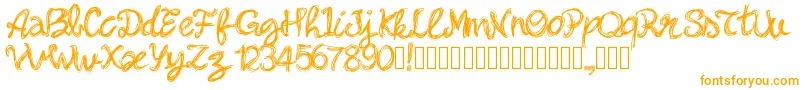 Шрифт Pwbella – оранжевые шрифты на белом фоне