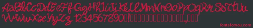 Pwbella Font – Red Fonts on Black Background