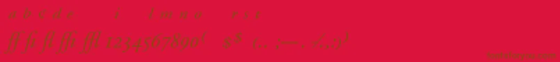 AdobeGaramondItalicExpert Font – Brown Fonts on Red Background