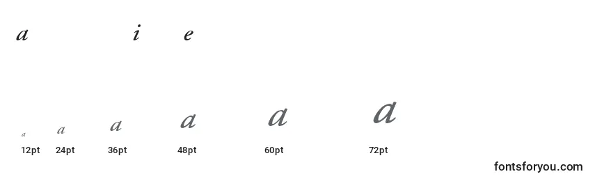 AdobeGaramondItalicExpert Font Sizes