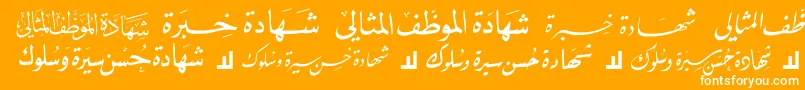 フォントMcsHonor – オレンジの背景に白い文字