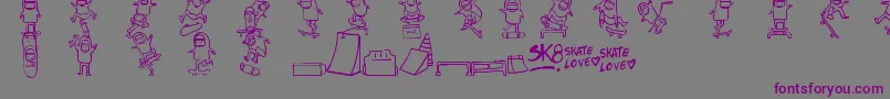 Skatelove Font – Purple Fonts on Gray Background