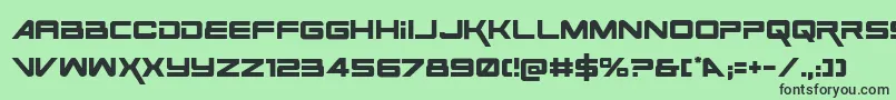 SpaceRangerRegular Font – Black Fonts on Green Background