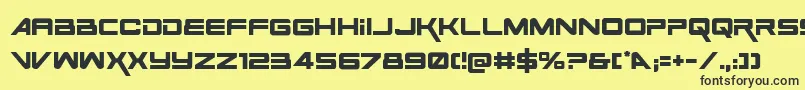 SpaceRangerRegular Font – Black Fonts on Yellow Background