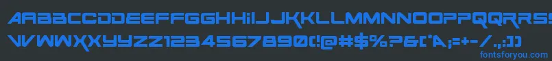 SpaceRangerRegular Font – Blue Fonts on Black Background