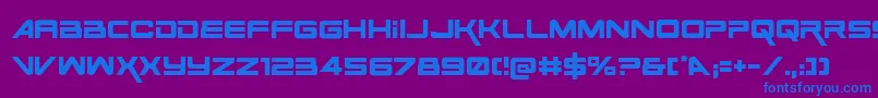 SpaceRangerRegular Font – Blue Fonts on Purple Background