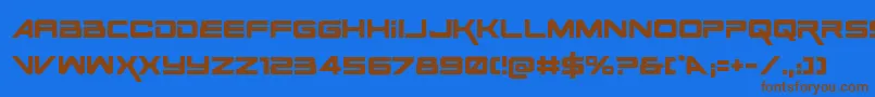 SpaceRangerRegular Font – Brown Fonts on Blue Background