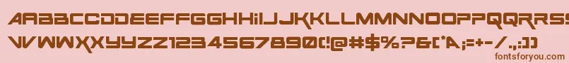 SpaceRangerRegular Font – Brown Fonts on Pink Background