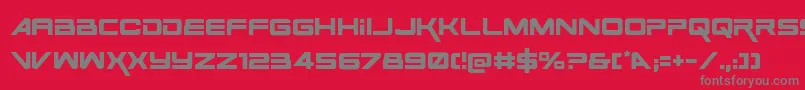 SpaceRangerRegular Font – Gray Fonts on Red Background