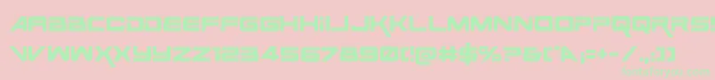 SpaceRangerRegular Font – Green Fonts on Pink Background