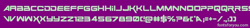 SpaceRangerRegular Font – Green Fonts on Purple Background