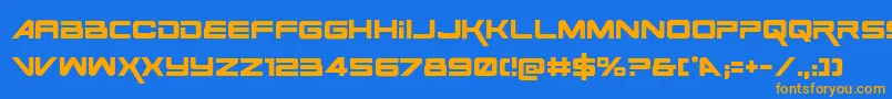 SpaceRangerRegular Font – Orange Fonts on Blue Background