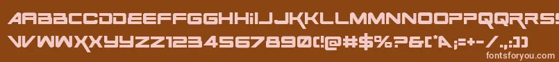SpaceRangerRegular Font – Pink Fonts on Brown Background