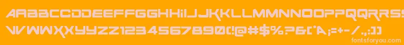 SpaceRangerRegular Font – Pink Fonts on Orange Background