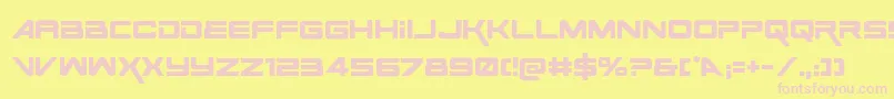 SpaceRangerRegular Font – Pink Fonts on Yellow Background