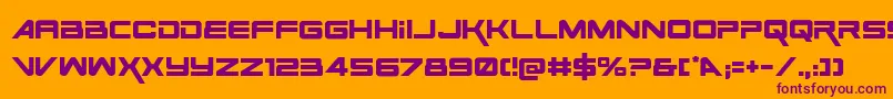 SpaceRangerRegular Font – Purple Fonts on Orange Background