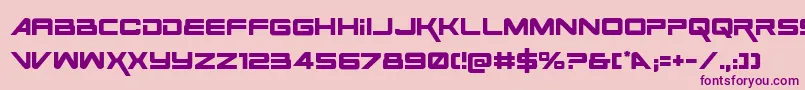 SpaceRangerRegular Font – Purple Fonts on Pink Background