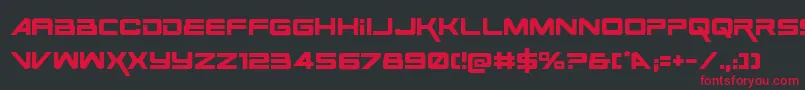 SpaceRangerRegular Font – Red Fonts on Black Background