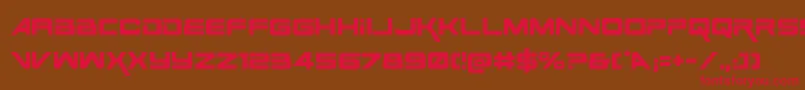 SpaceRangerRegular Font – Red Fonts on Brown Background