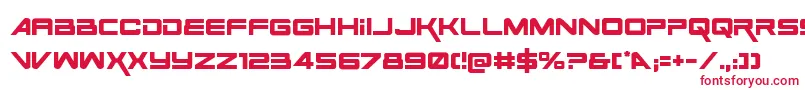 SpaceRangerRegular Font – Red Fonts on White Background
