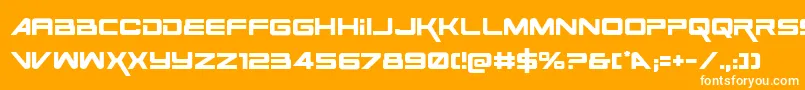 SpaceRangerRegular Font – White Fonts on Orange Background