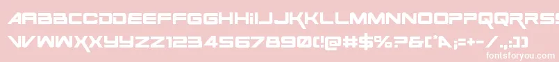SpaceRangerRegular Font – White Fonts on Pink Background