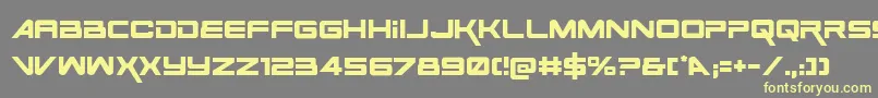 SpaceRangerRegular Font – Yellow Fonts on Gray Background