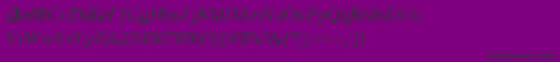 OstrichHand Font – Black Fonts on Purple Background