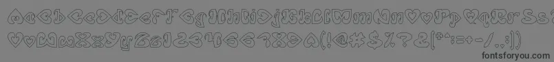 EternalLoveHollow Font – Black Fonts on Gray Background