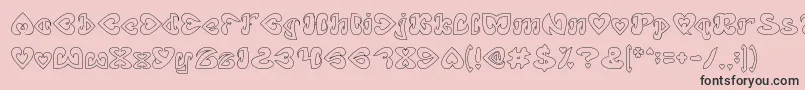 EternalLoveHollow Font – Black Fonts on Pink Background