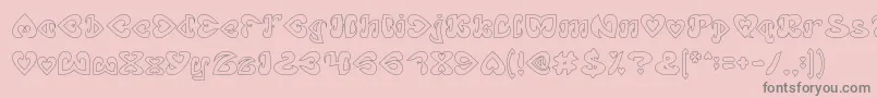 EternalLoveHollow Font – Gray Fonts on Pink Background