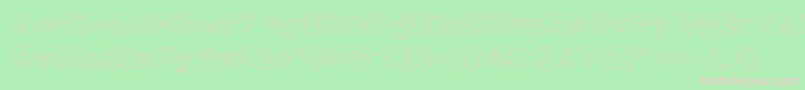 EternalLoveHollow Font – Pink Fonts on Green Background
