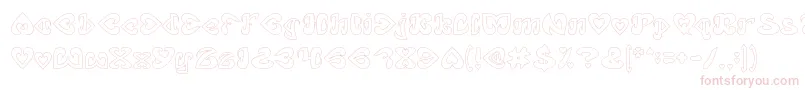 EternalLoveHollow Font – Pink Fonts on White Background