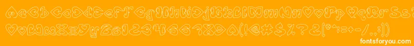 EternalLoveHollow Font – White Fonts on Orange Background