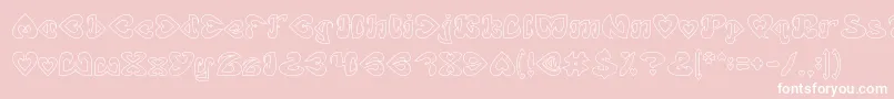 EternalLoveHollow Font – White Fonts on Pink Background