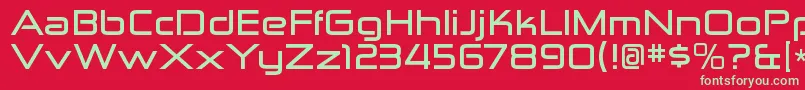 ZektonexBold-Schriftart – Grüne Schriften auf rotem Hintergrund
