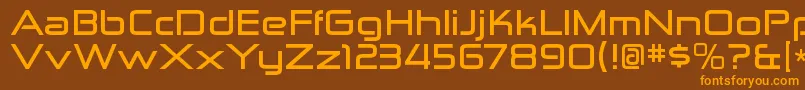 ZektonexBold Font – Orange Fonts on Brown Background