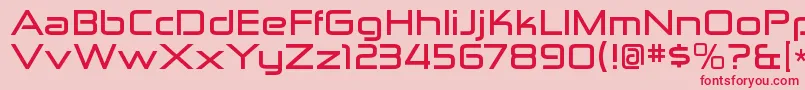 Шрифт ZektonexBold – красные шрифты на розовом фоне