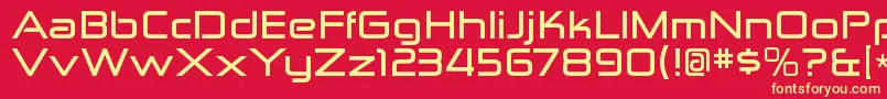 ZektonexBold Font – Yellow Fonts on Red Background