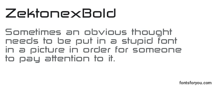 Шрифт ZektonexBold