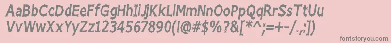 ChizzHighItalic-Schriftart – Graue Schriften auf rosa Hintergrund