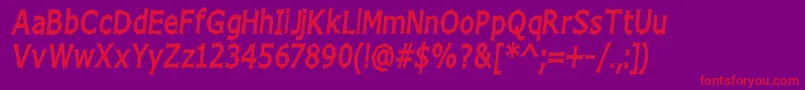 fuente ChizzHighItalic – Fuentes Rojas Sobre Fondo Morado