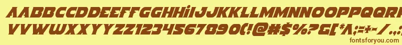 More about Indigodemoncondital Font Indigodemoncondital Font – Brown Fonts on Yellow Background